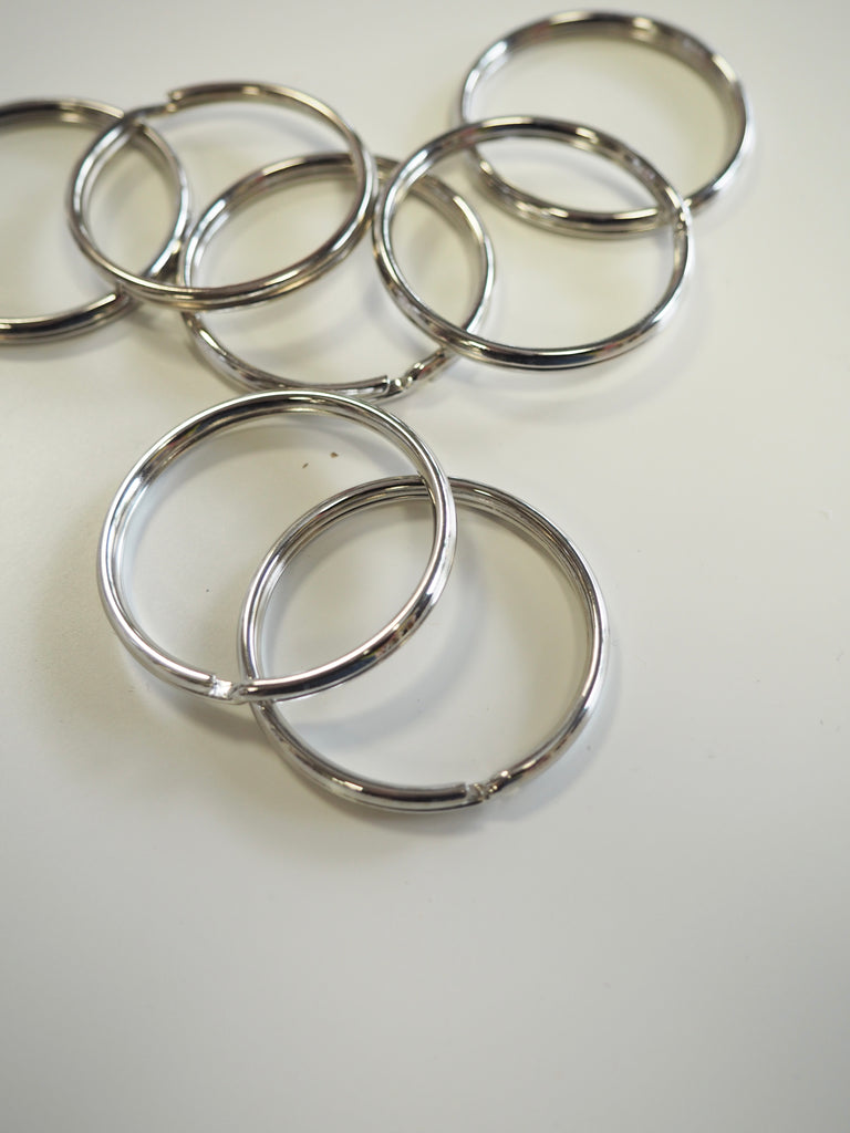 Silver Metal Split Keyring 40mm