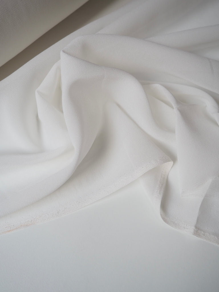 Ivory Stretch Silk Chiffon