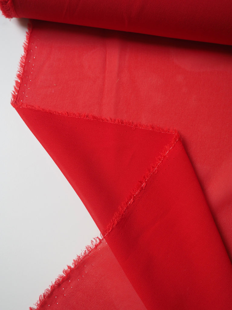 Scarlet Silk Chiffon