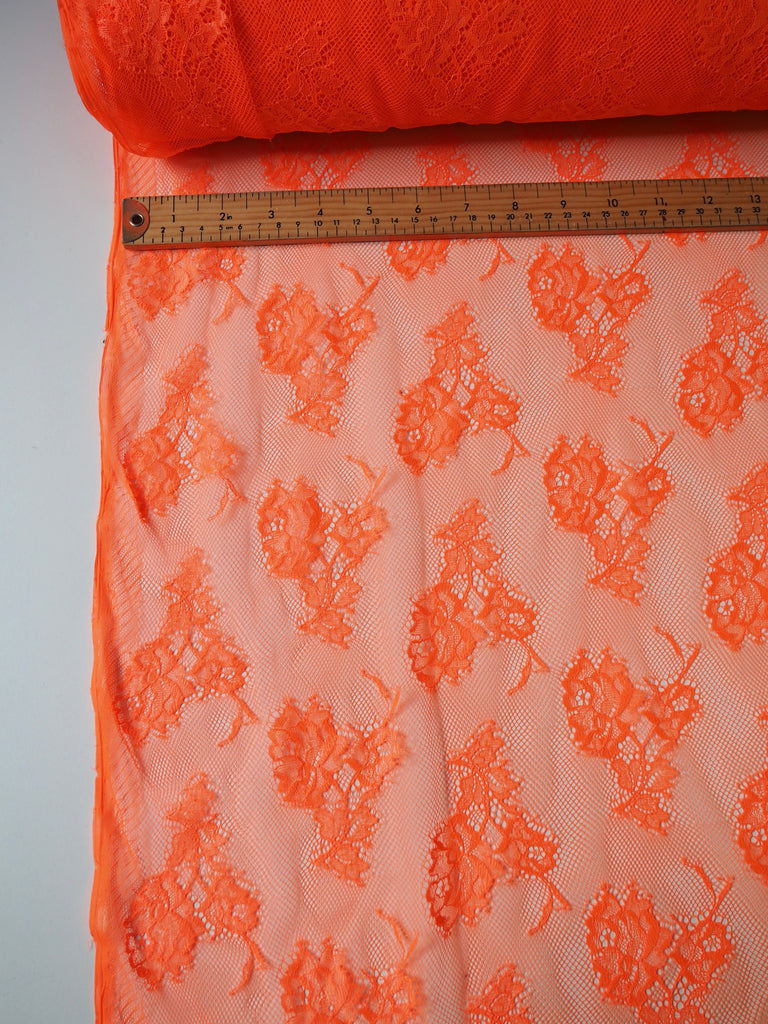 Neon Orange Chantilly Lace