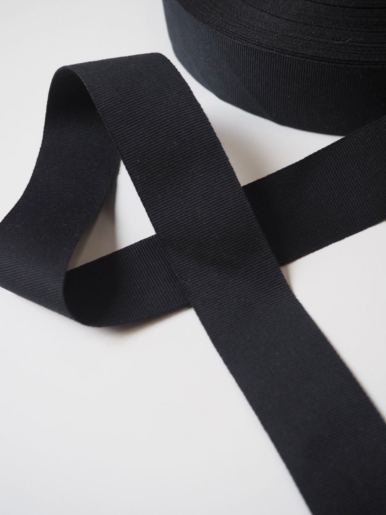 Black Grosgrain Ribbon 38mm