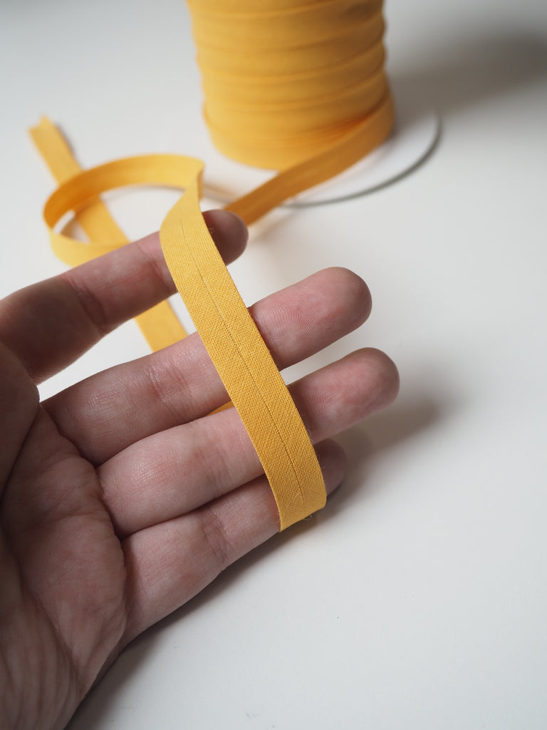 Mustard Cotton Bias Binding 12mm