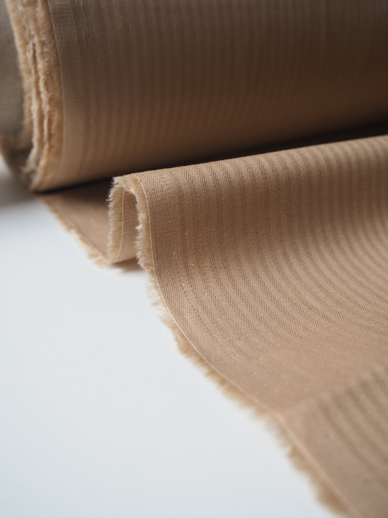 Caramel Twill Stripe Cotton