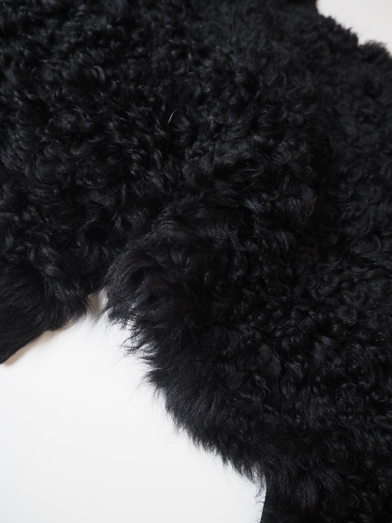 Black Curly Lamb Shearling