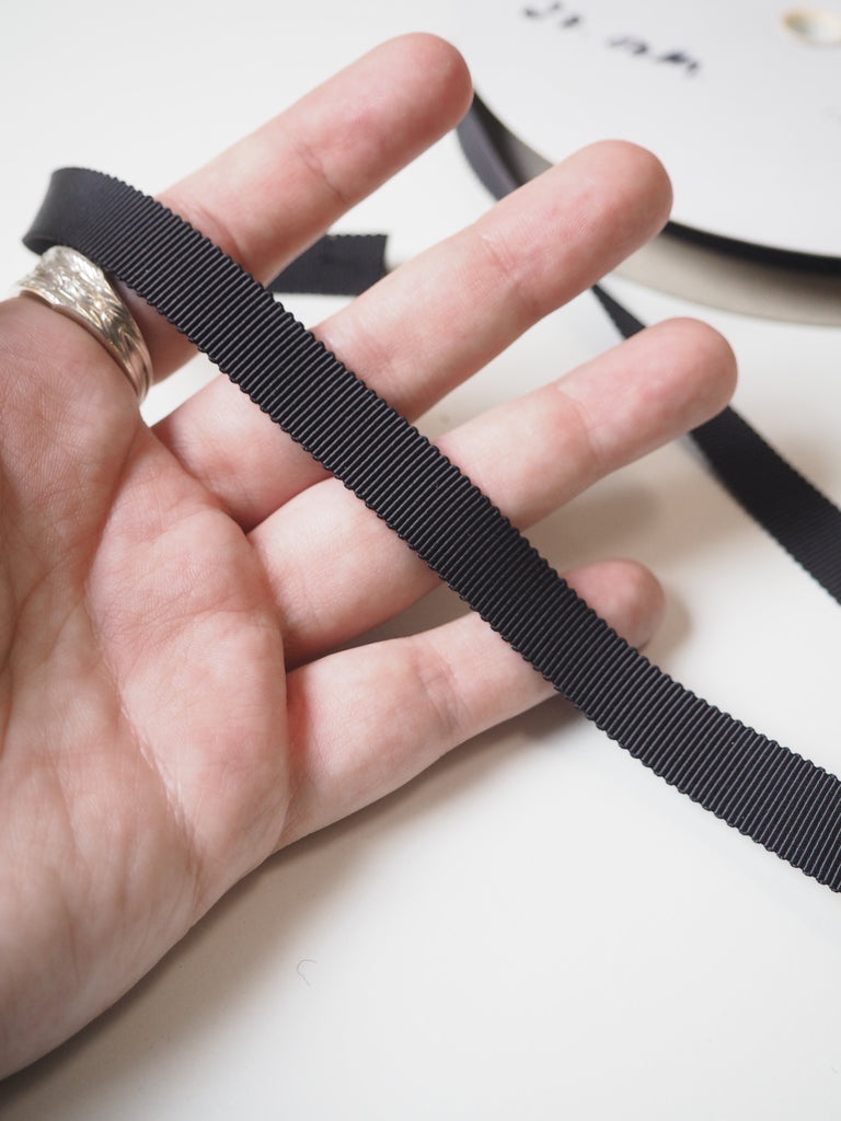 Black Grosgrain Ribbon 12mm