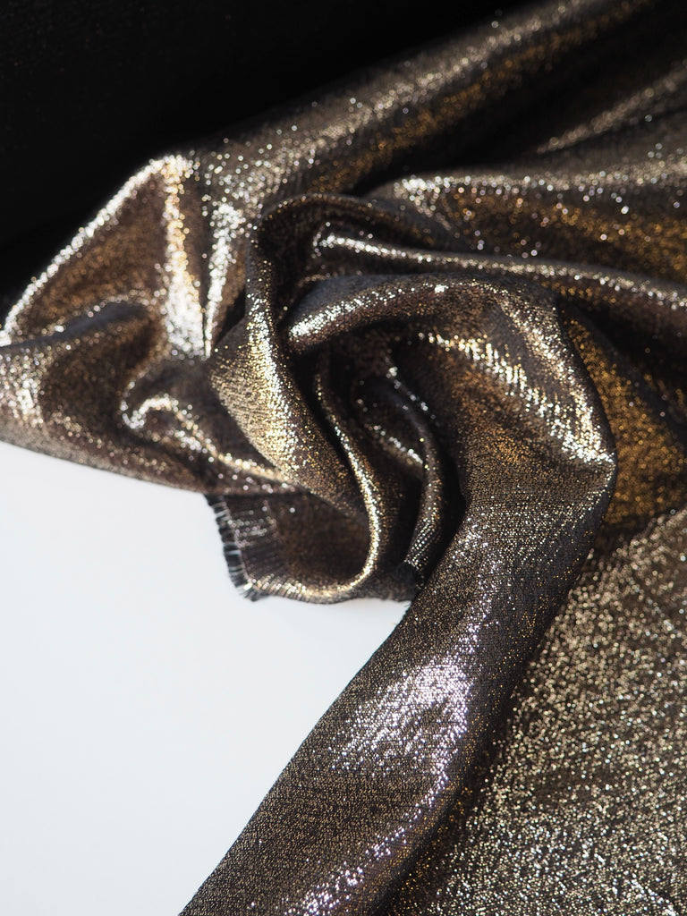 Bronze Metallic Lamé Jacquard