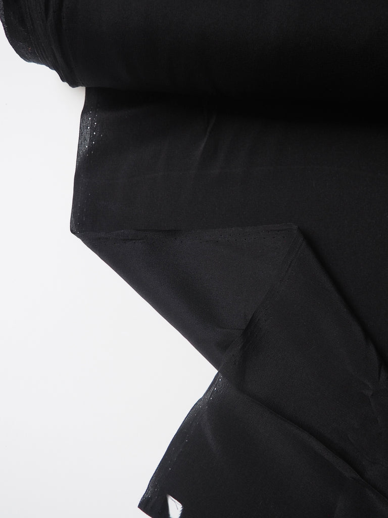 Black Silk Crepe de Chine