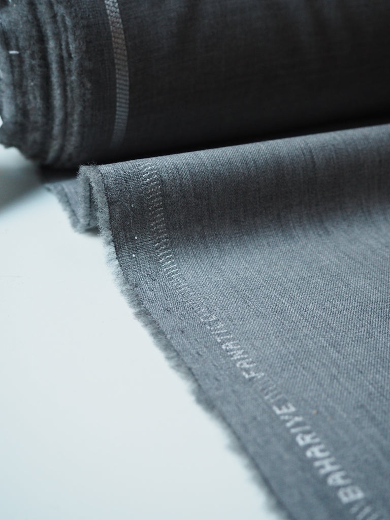 Grey Marl Wool Twill