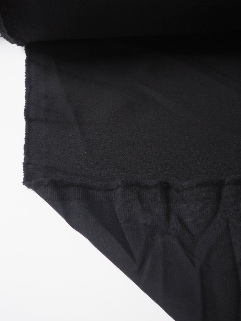 Black Stretch Wool Cady