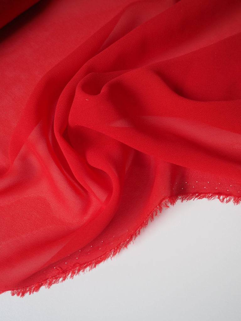 Scarlet Silk Chiffon