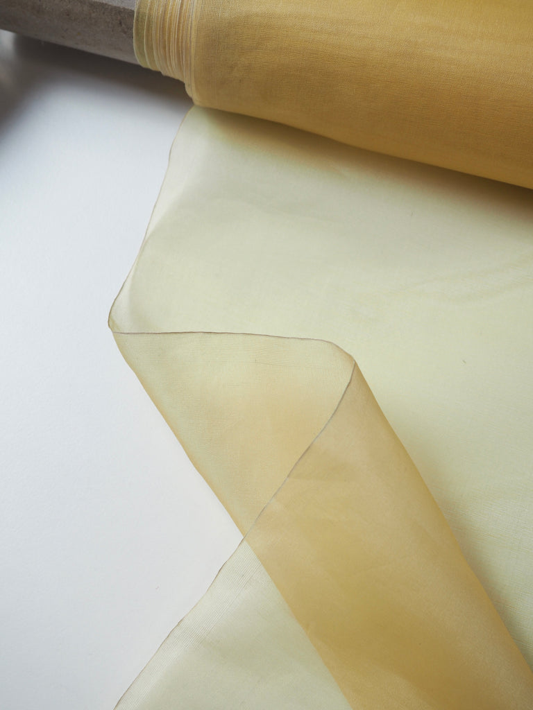 Sun Yellow Silk Organza