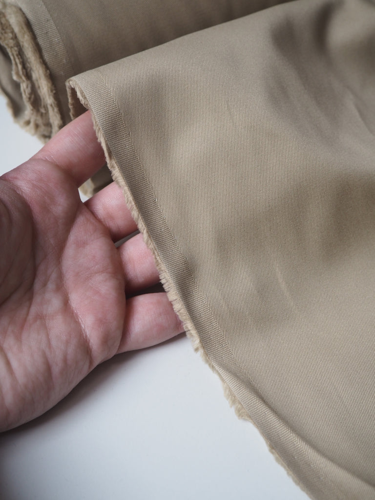 Putty Sateen Cotton Twill