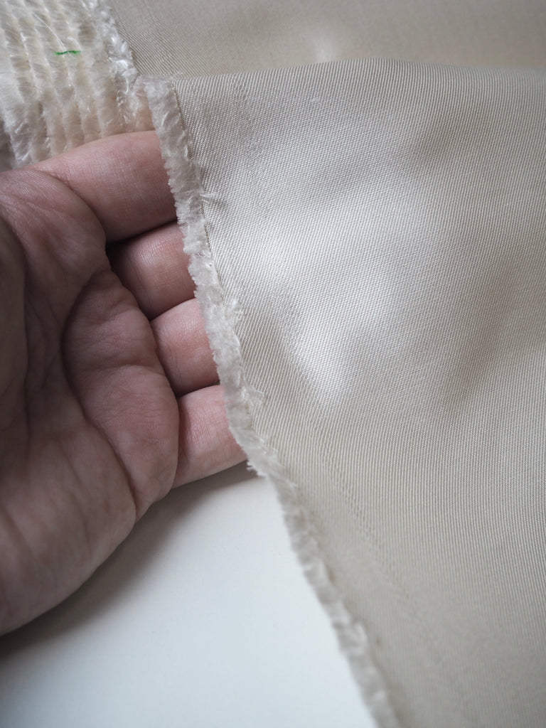 Ivory Silk Zibeline Twill