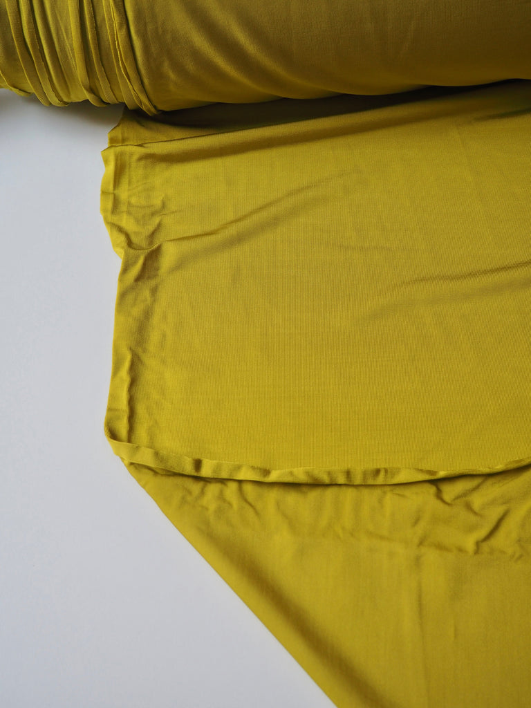 Bright Chartreuse Satin Viscose Jersey