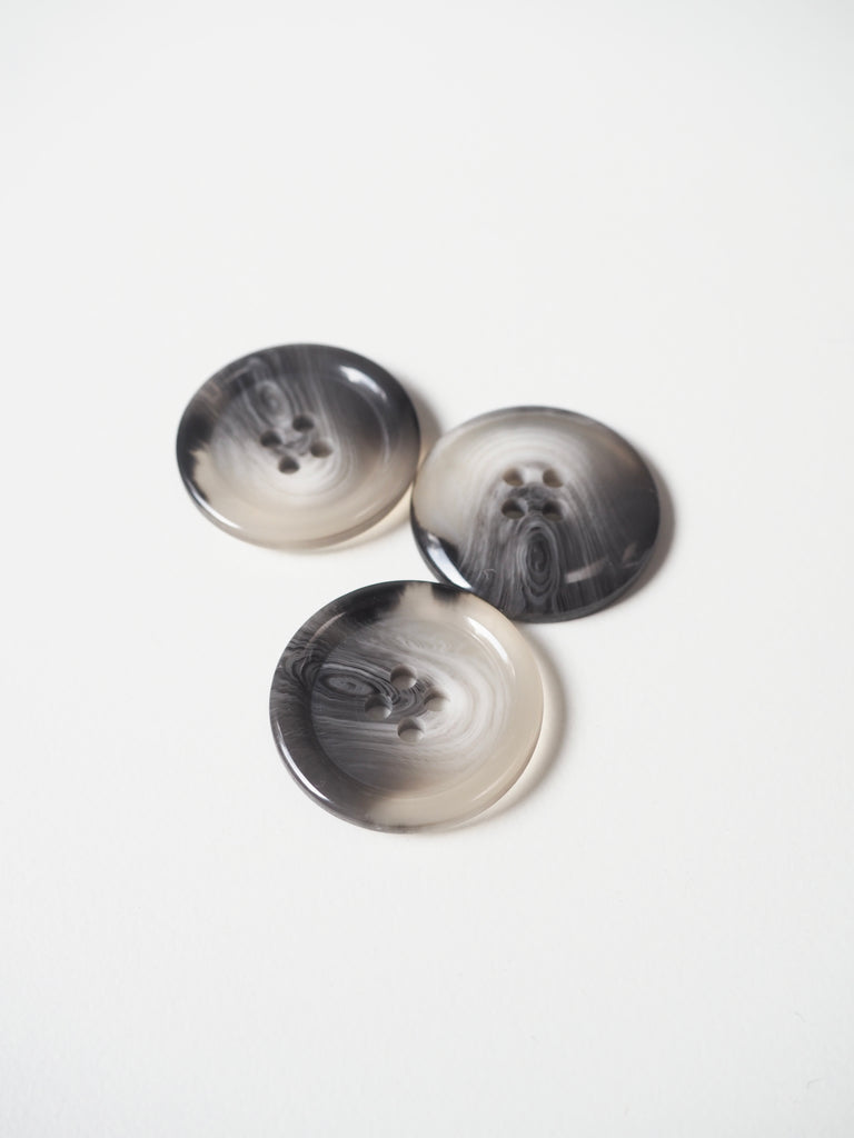 Faux Horn Plastic Button 25mm