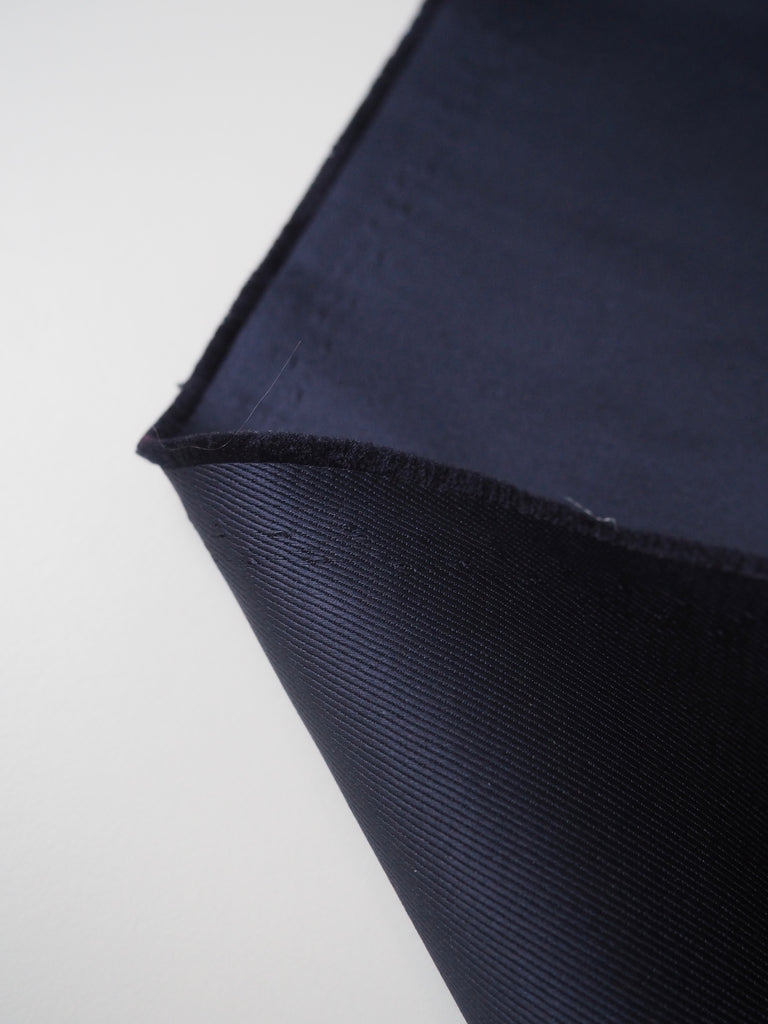 Navy Twill-Backed Heavy Satin