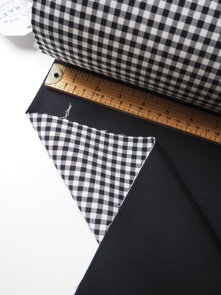 B+W Wool Gingham Bonded Jersey