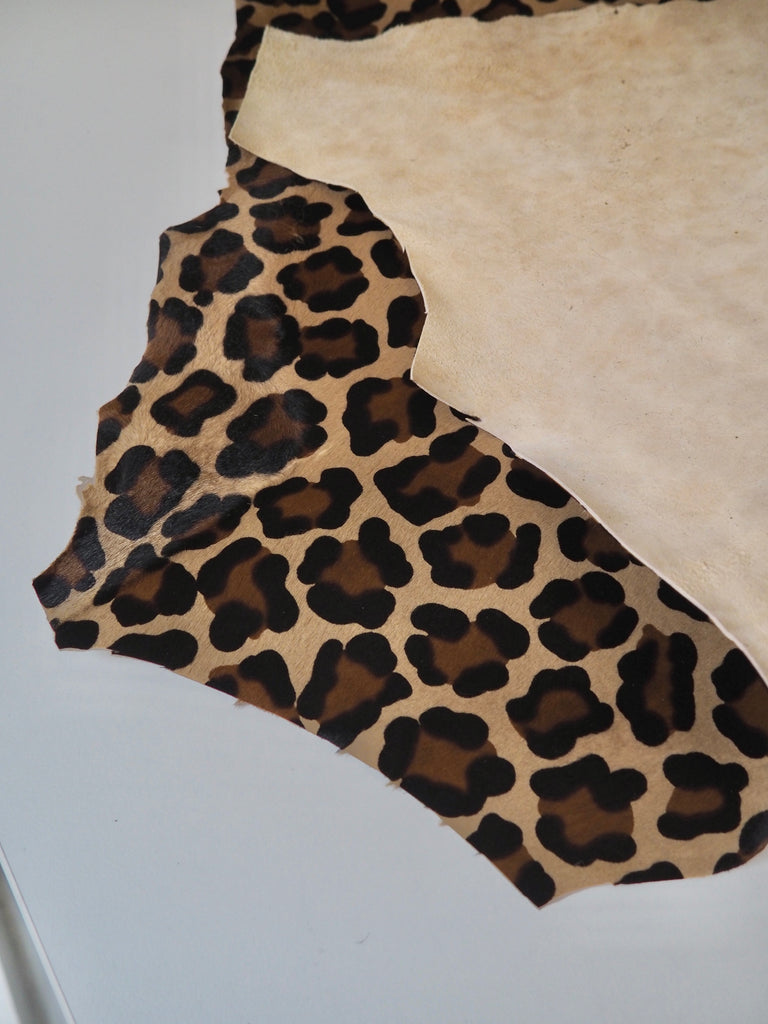 Large Leopard Print Pony Calfskin