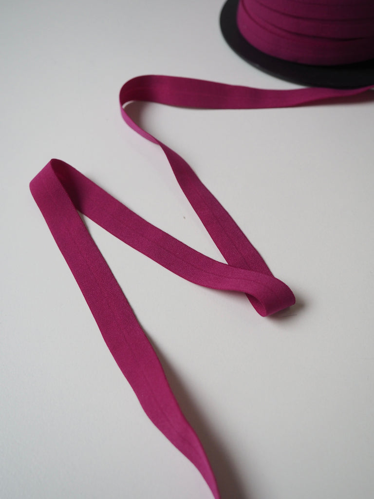 Magenta Fold-Over Elastic 14mm