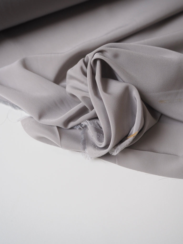 Pale Grey Crepe de Chine