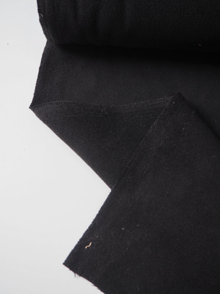 Black Cotton Blend Fleece