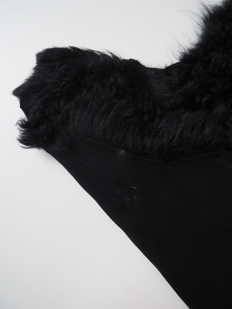 Black Curly Lamb Shearling