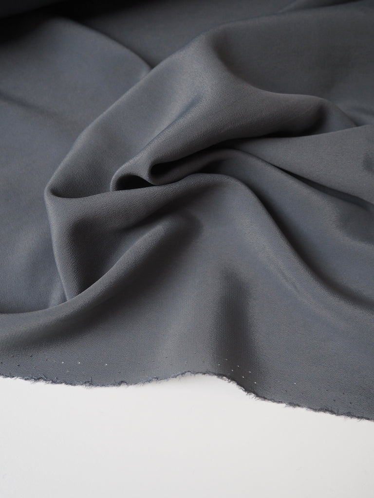 Grey Silk/Acetate Crepe de Chine