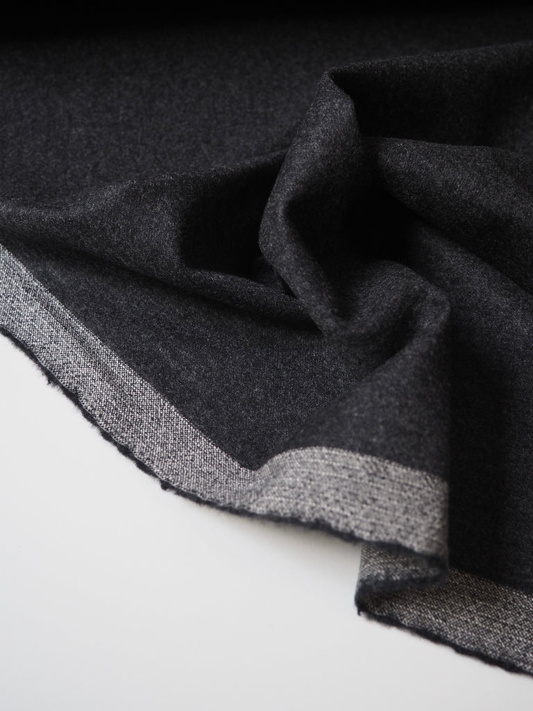 Charcoal Wool Flannel