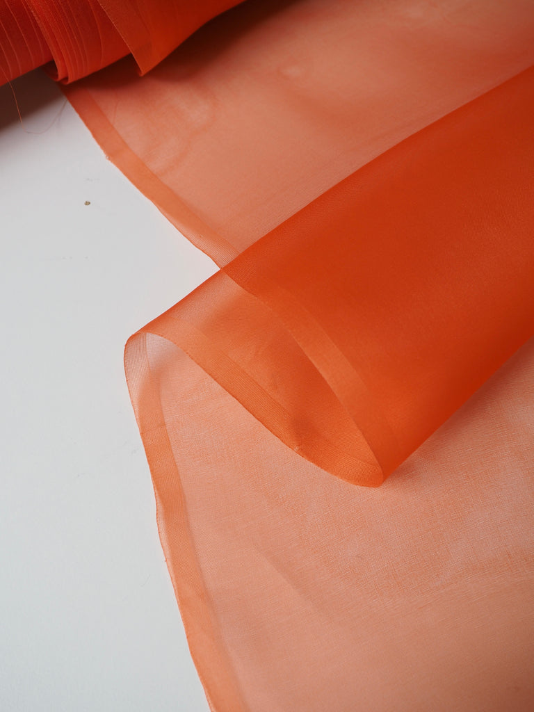 Orange Silk Organza