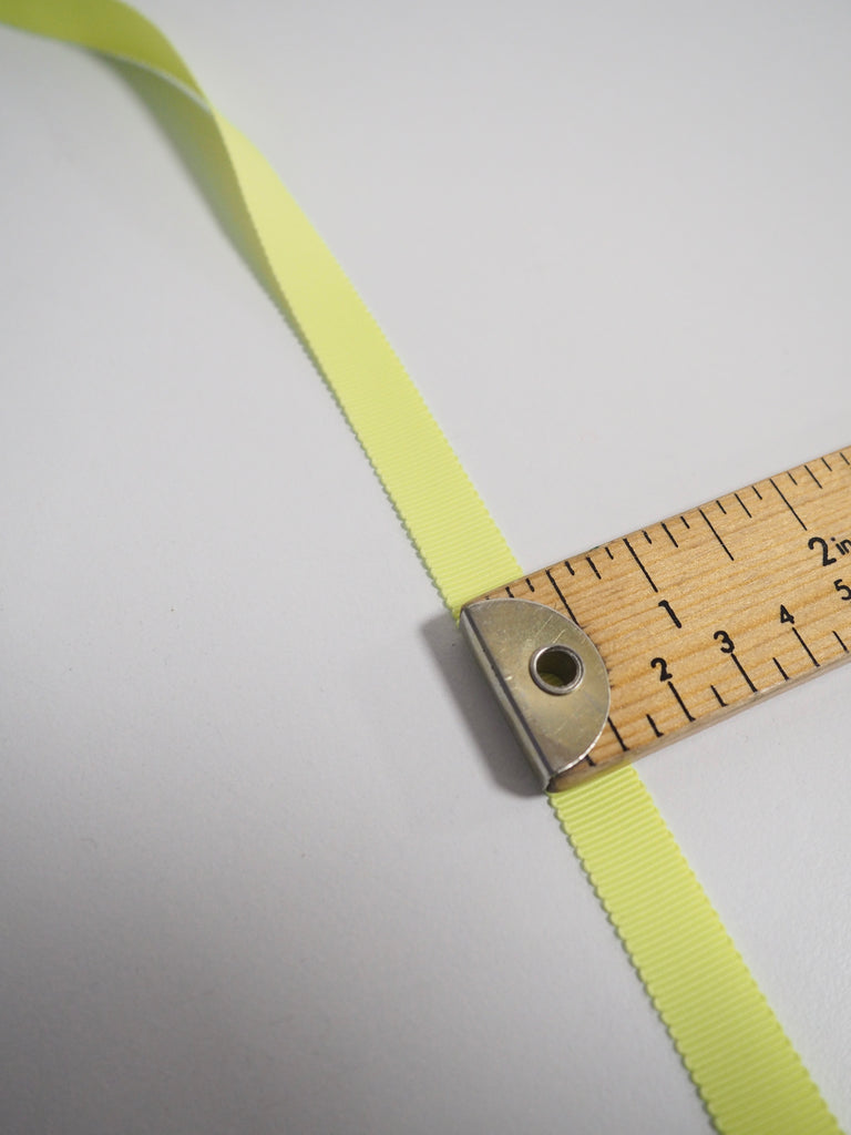 Shindo Neon Yellow Grosgrain Ribbon 12mm