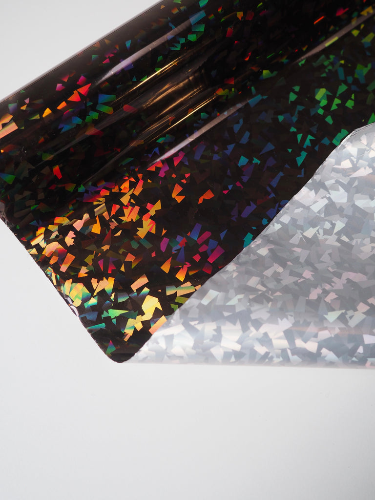 Brown Holographic Confetti Heat Transfer Foil