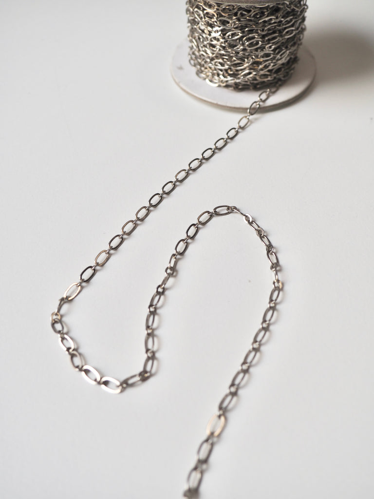 Silver Dainty Metal Chain 4mm