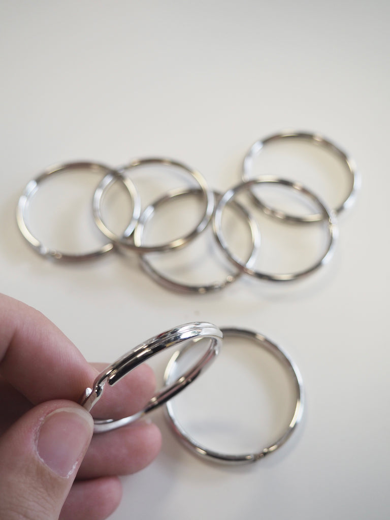 Silver Metal Split Keyring 40mm