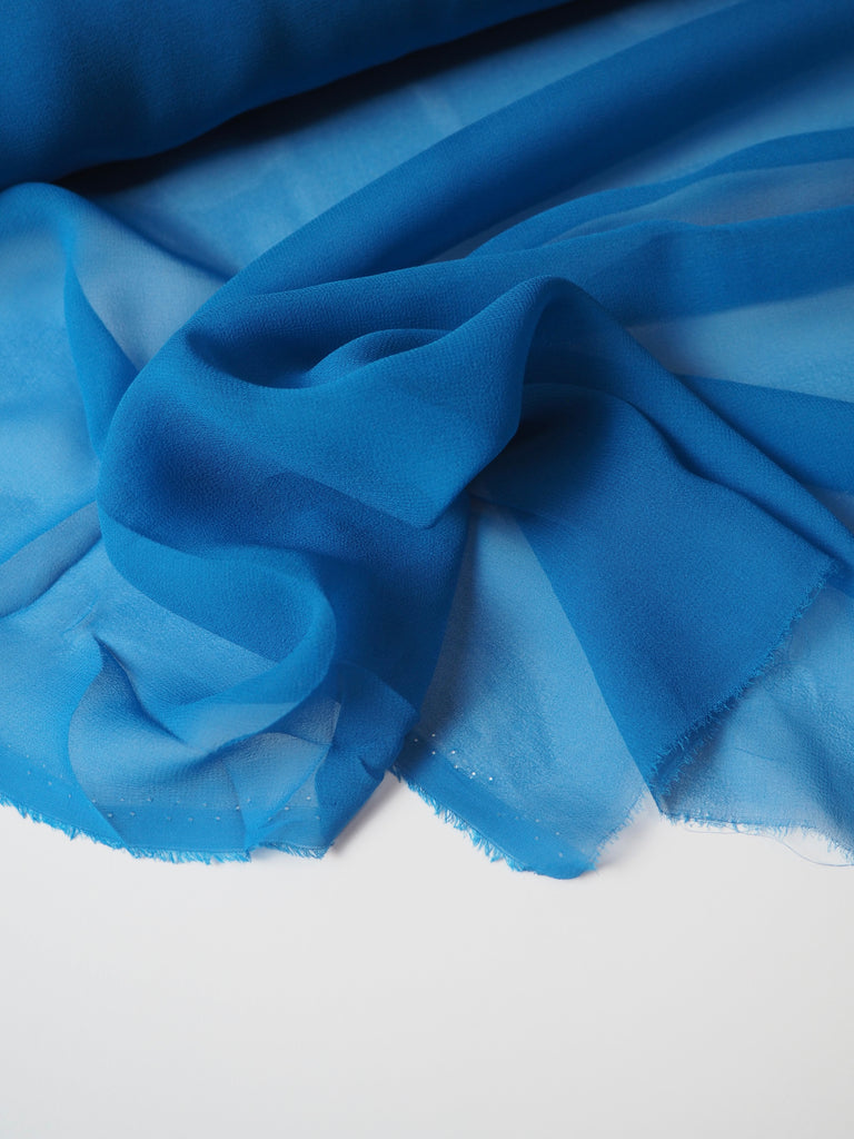 Azure Silk Chiffon