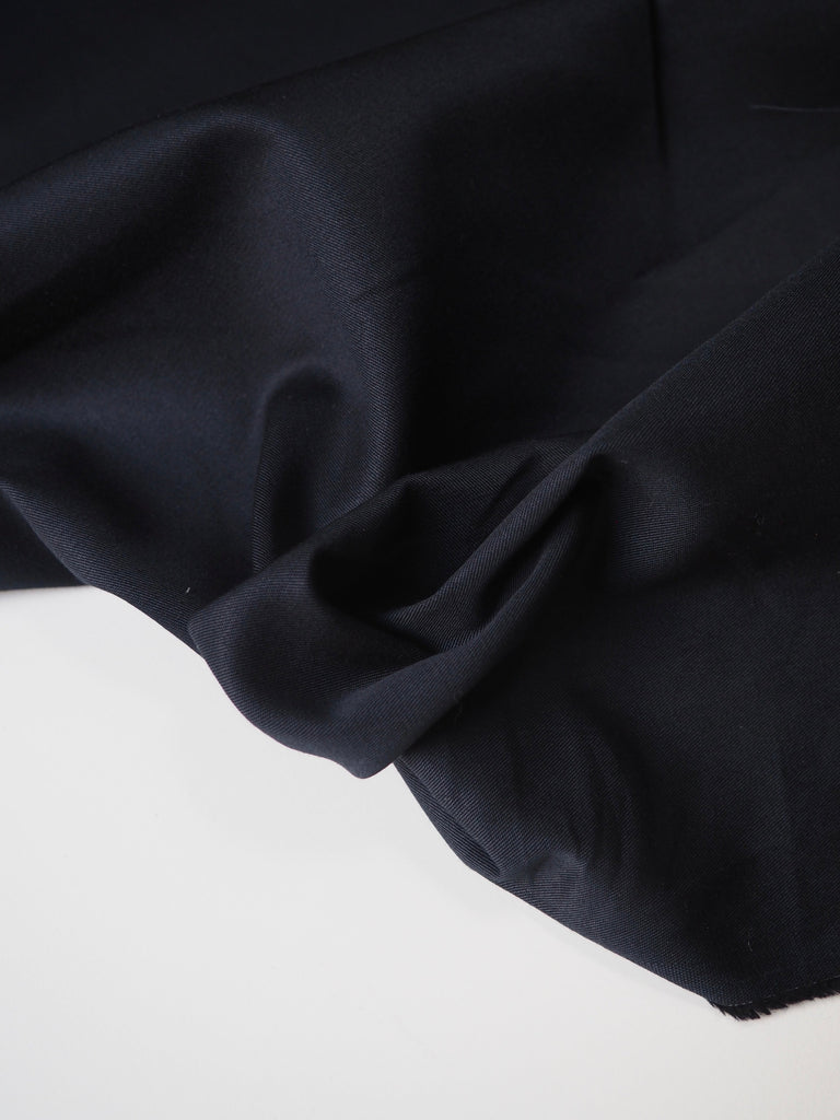 Midnight Blue Organic Cotton Gabardine