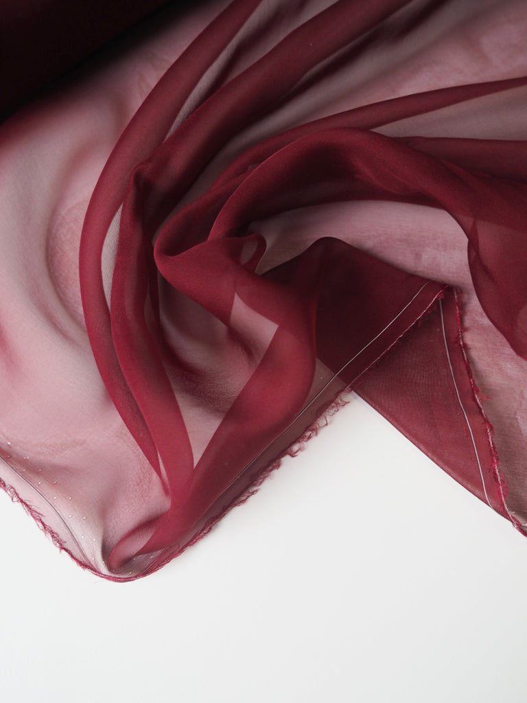 Merlot Fine Silk Chiffon