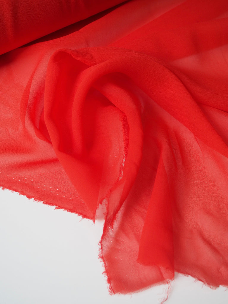 Poppy Silk Chiffon