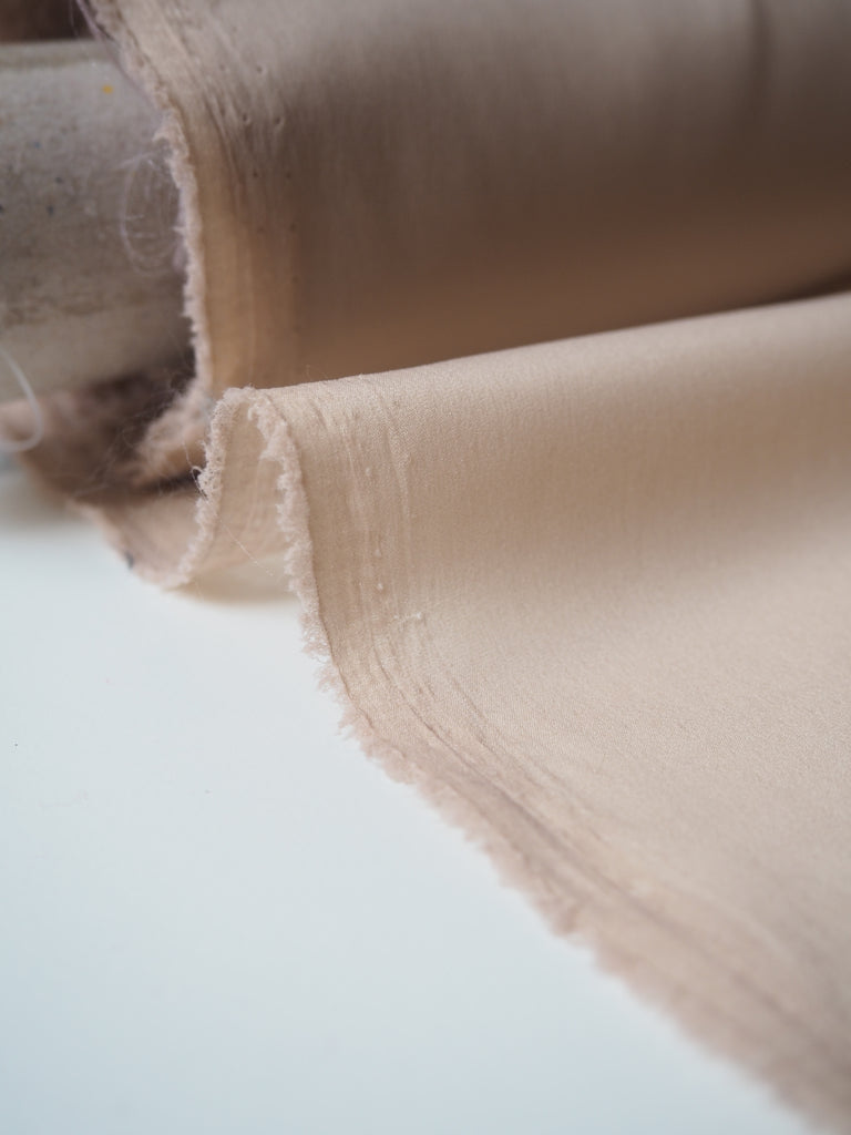 Pink Beige Stretch Silk/Acetate Chiffon Lining