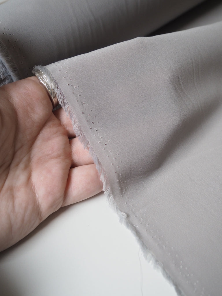 Pale Grey Crepe de Chine