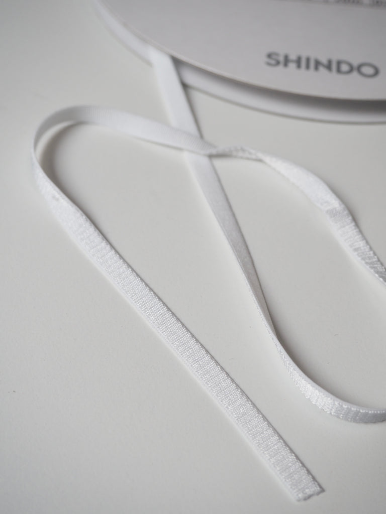 Shindo White Satin Elastic 6mm