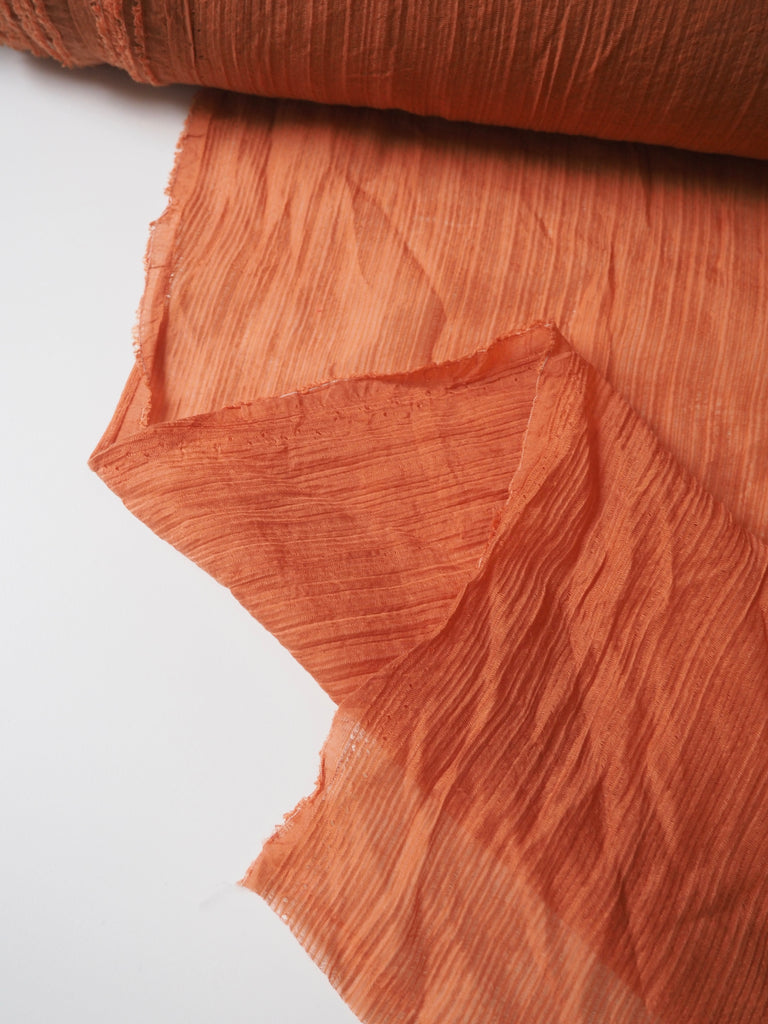 Turmeric Crinkle Viscose Voile