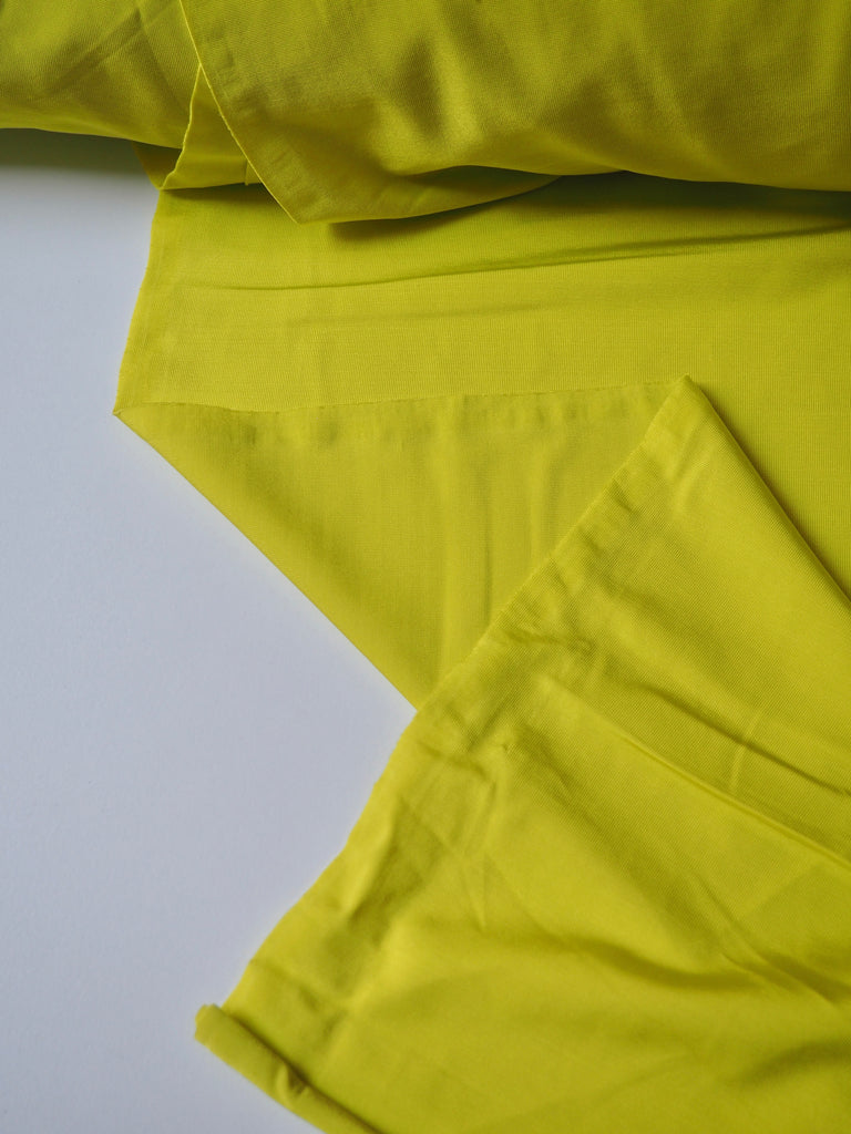 Lime Satin Viscose Jersey