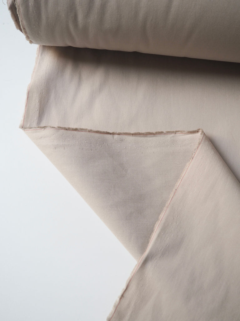 Beige Heavy Cotton Poplin