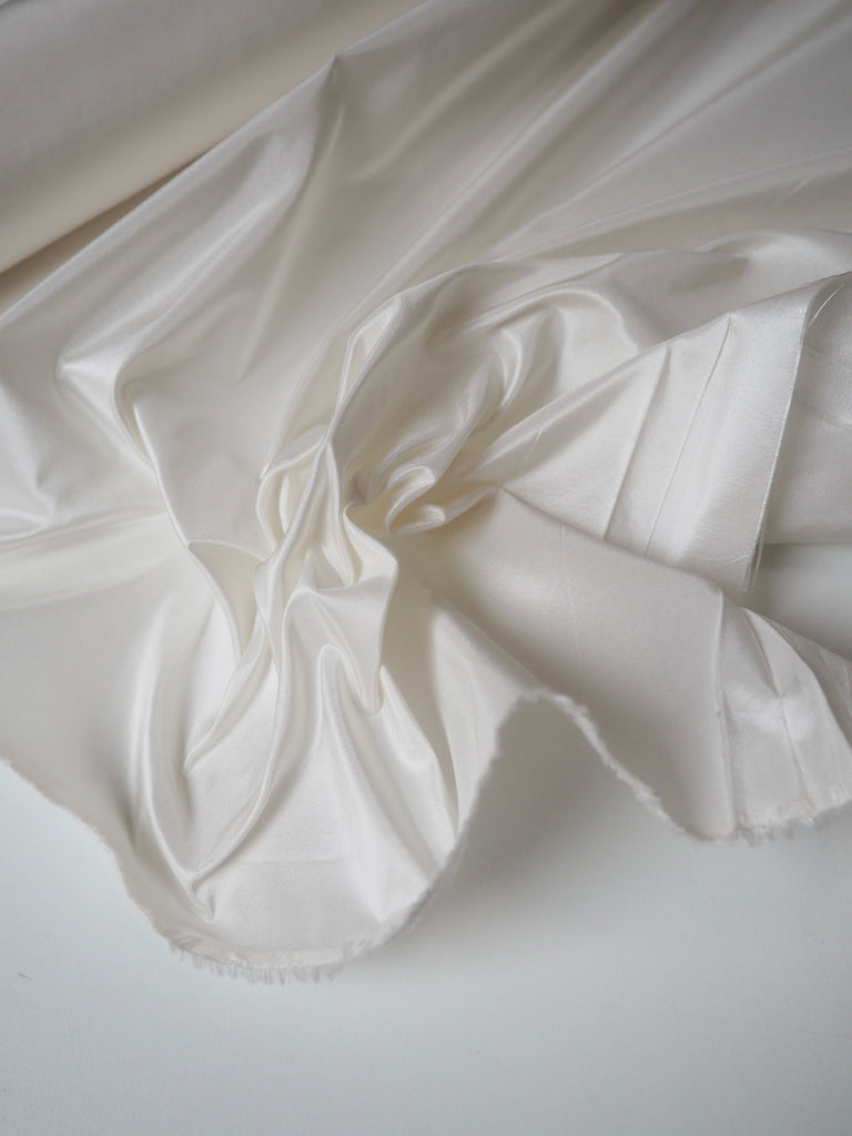 Ivory Silk Shantung Taffeta