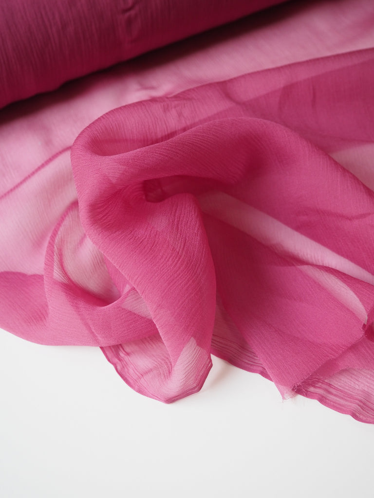 Berry Silk Crinkle Chiffon