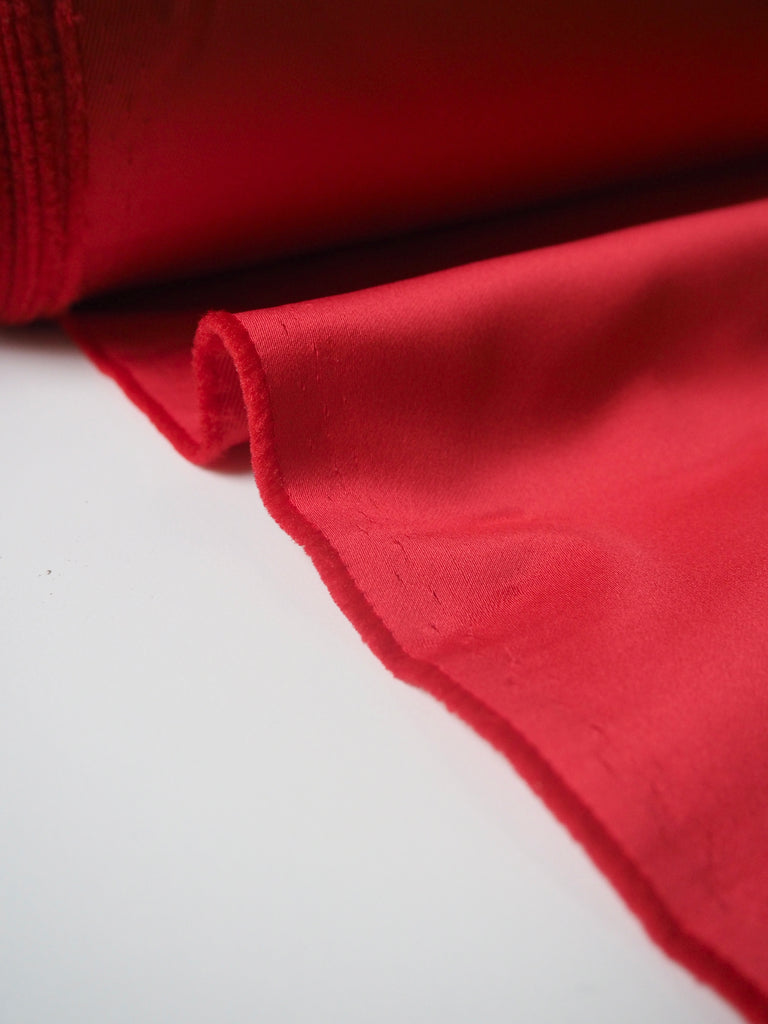 Red Twill-Backed Heavy Satin