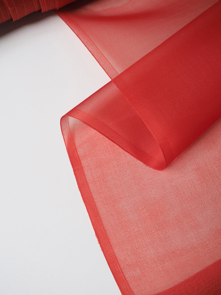 Persimmon Silk Organza