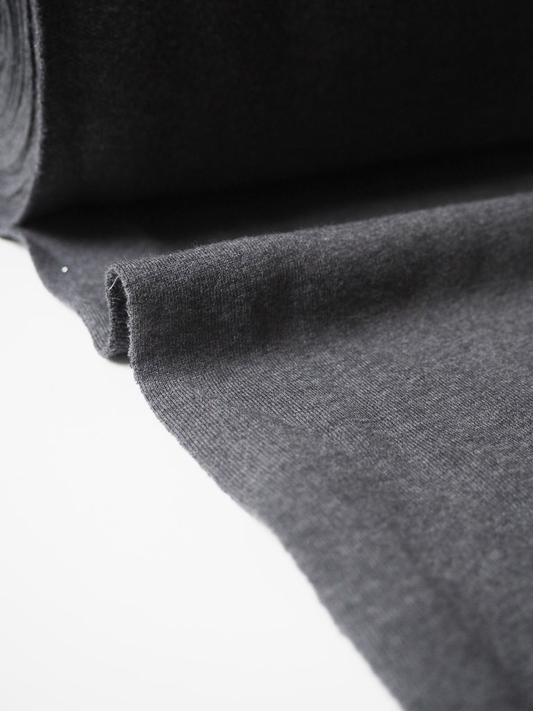 Graphite Cotton Loopback Jersey