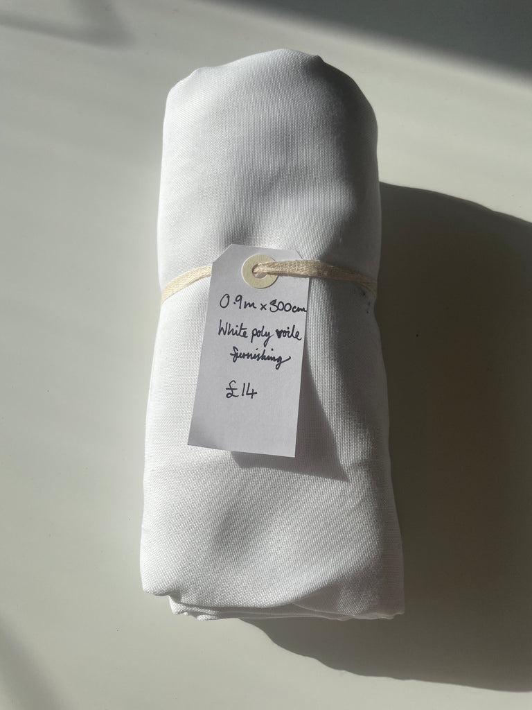 White Poly Furnishing Voile Remnant