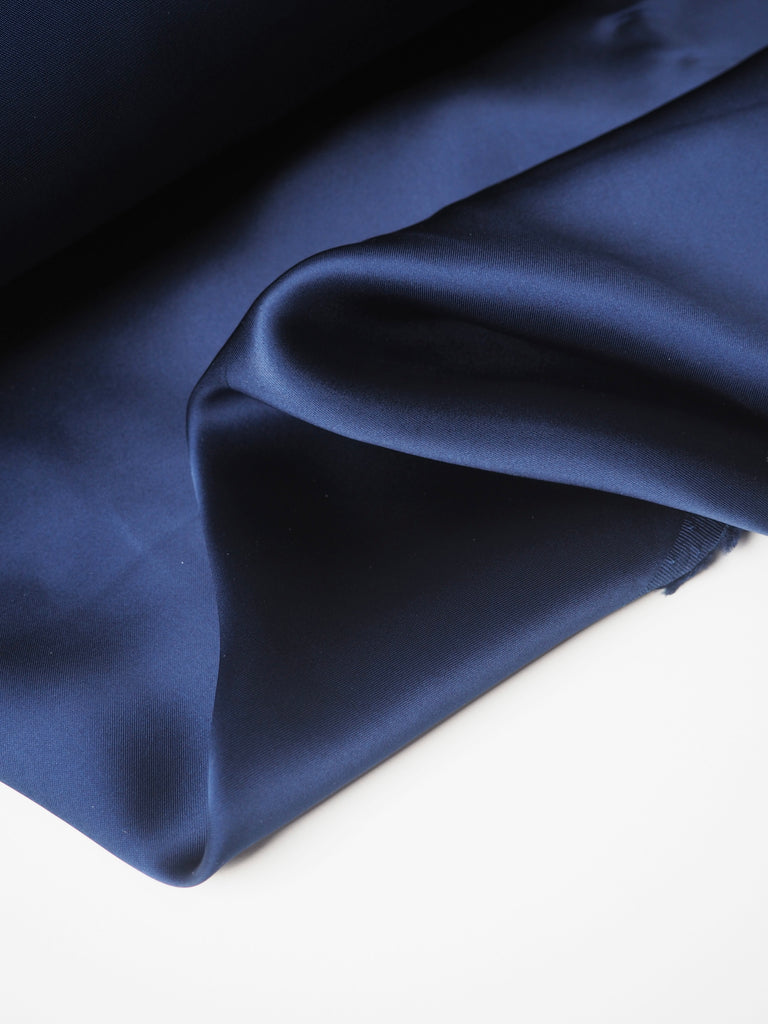 Blue Viscose Satin